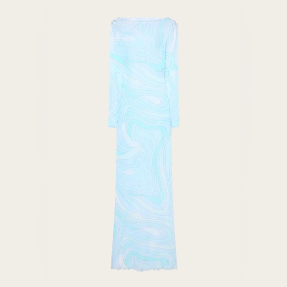 Emilio Pucci Tulle Long Sleeve Cover Up Dress - Picture 1 of 4